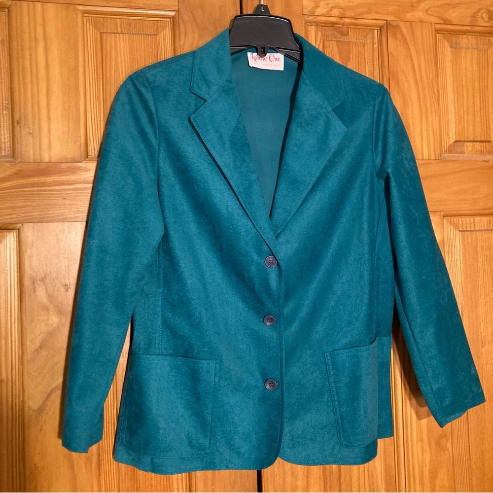 NWOT Route One Blazer Vintage 60s 70s Worker's Union Green Size 10P